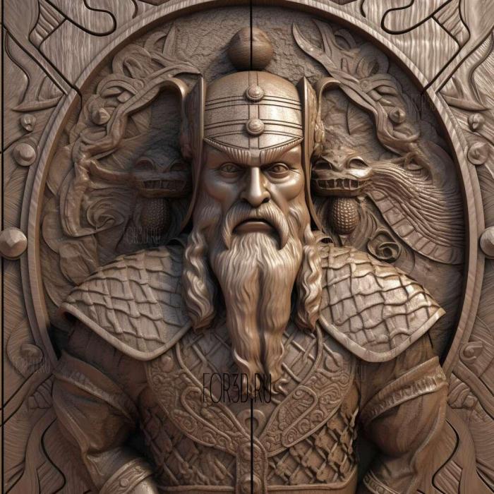 viking warrior 3 stl model for CNC